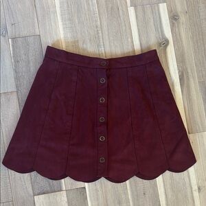 Kendall & Kylie Red Skater Mini Skirt